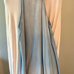 Anthropologie Cloth & Stone Sleeveless Denim Dress - Light Wash